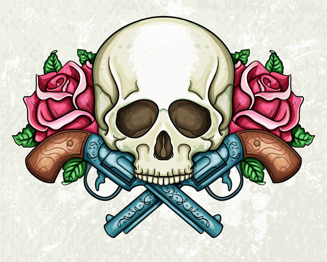 skull_tattoo_with_guns_and_roses