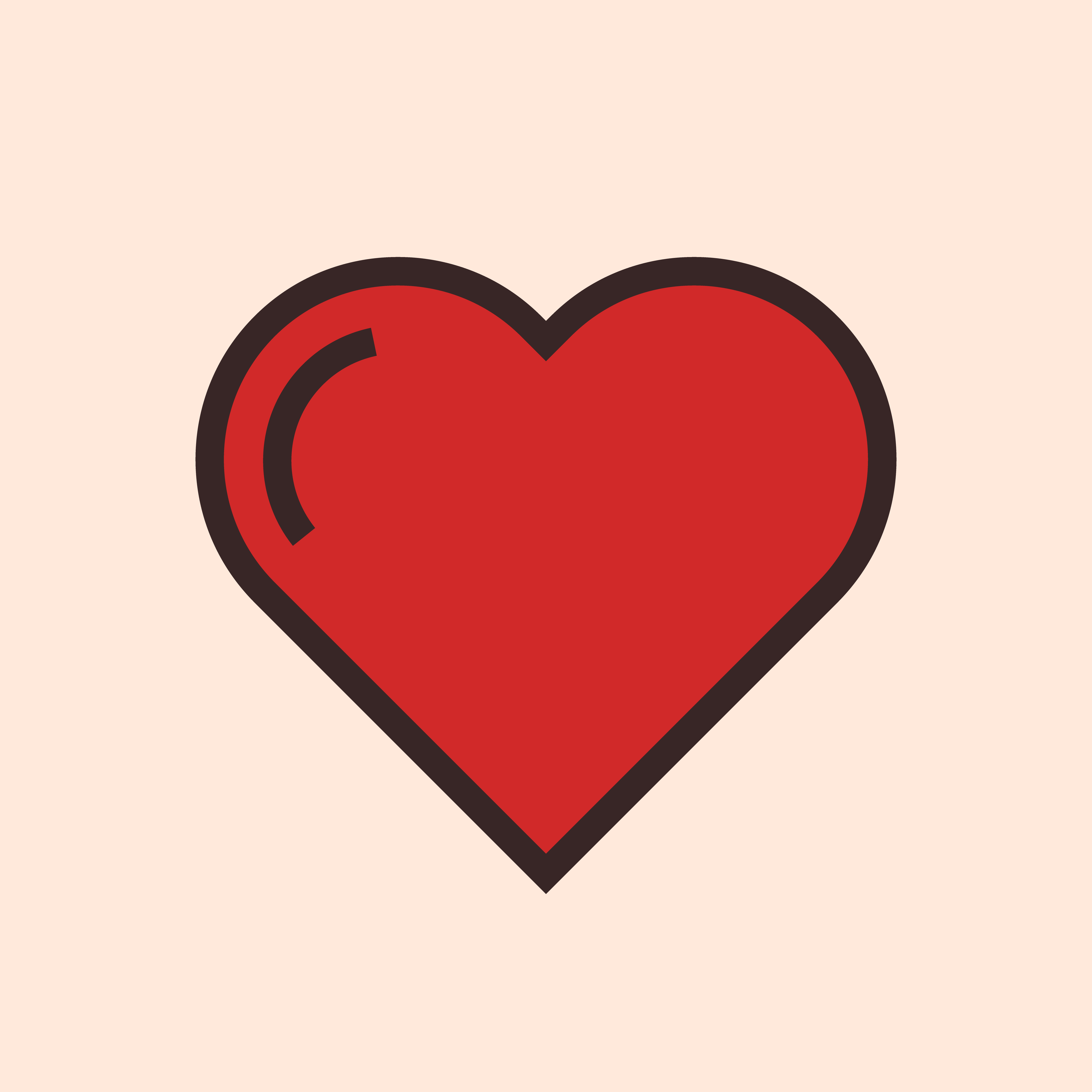 Heart_outline_color_icon__modern_minimal_flat_design_style