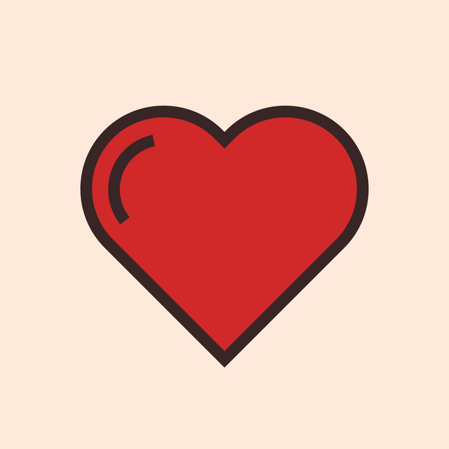 Heart_outline_color_icon__modern_minimal_flat_design_style